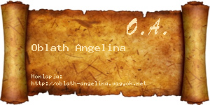 Oblath Angelina névjegykártya